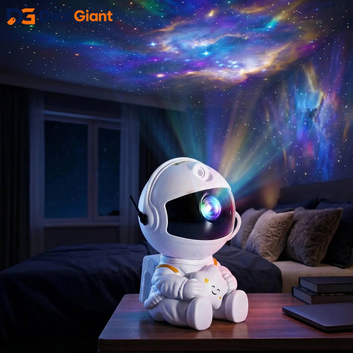 Mini Astronaut Galaxy Projector | Star Night Light Projector for Bedroom, Kids Room & Home Decor | Deal Giant