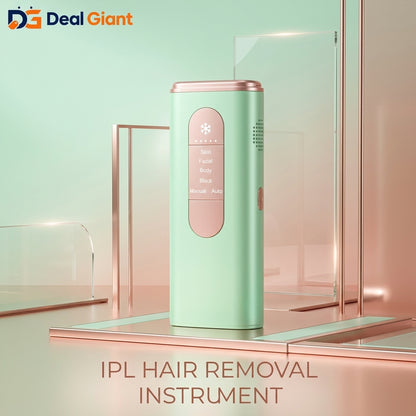 IPL Hair Removal Instrument T61 | Permanent Hair Removal Device | Unlimited Flashes | 5 Energy Levels | Auto & Manual Mode | Full Body Laser Epilator | Deal Giant