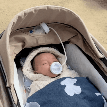 3 in 1 Hands-Free Self-Feeding Bottle for Babies 240ml (Allow to Open Parcel)