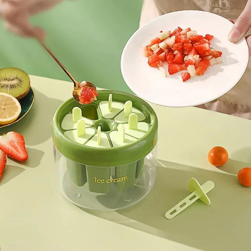 Homemade Popsicle Mould Set – 6-Cavity Ice Cream Maker with Reusable Sticks