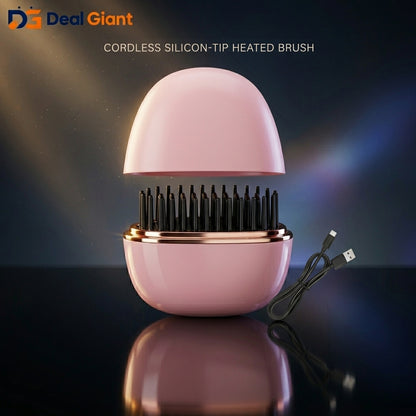 Mini Rechargeable Straightening Brush – Portable Styling Perfection on the Go