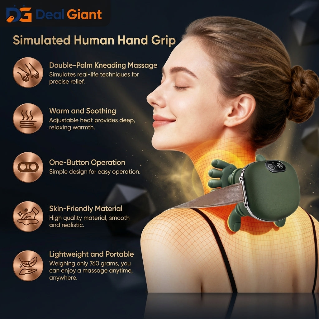 Experience Deep Relaxation with the Hand-Shaped Shoulder & Neck Massager