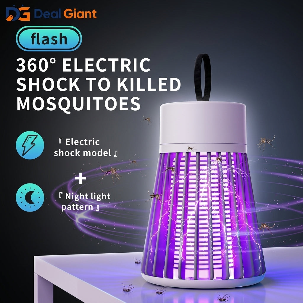 Electric Mosquito Lamp 360° | USB Mosquito Killer Lamp | Fly & Insect Trap Night Light | Deal Giant
