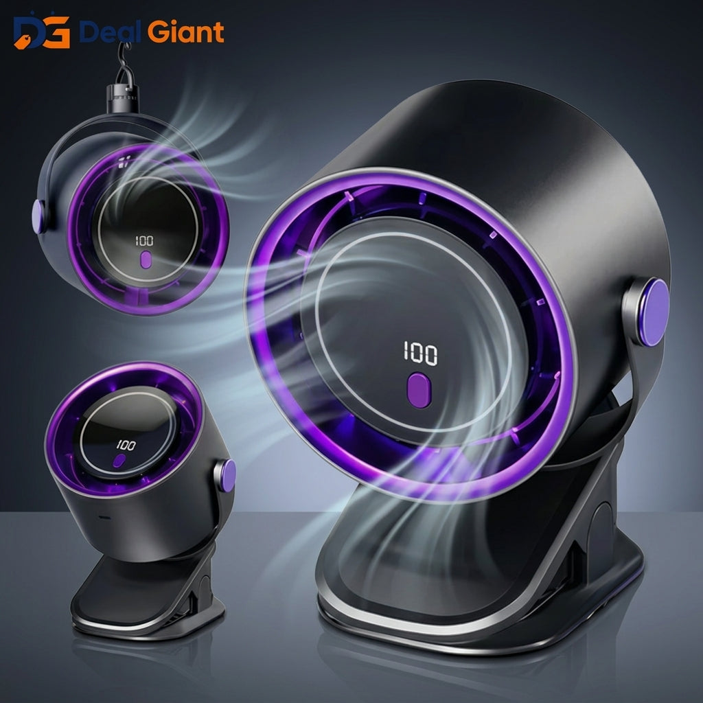 Air Circulating Desktop Clip Fan USB Rechargeable Strong Wind Mini Air Circulator Fan | Silent Table & Bed Clip Cooling Fan for Home, Office & Travel – Deal Giant