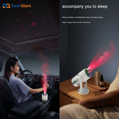 Starry Top Humidifier with LED Night Light | USB Rechargeable Cool Mist Air Humidifier & Aromatherapy Diffuser for Bedroom, Office & Home – Deal Giant