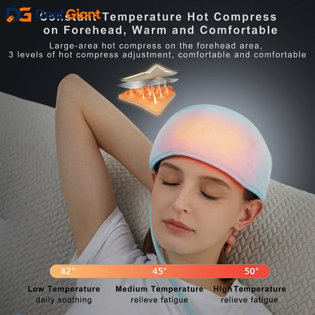 Air Pressure & Vibration Head and Scalp Massager – Ultimate Stress Relief & Deep Relaxation