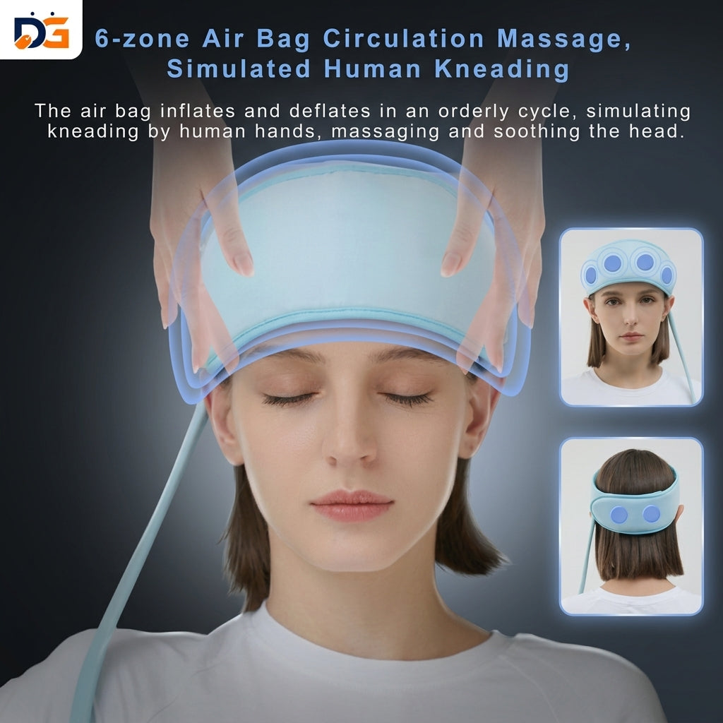 Air Pressure & Vibration Head and Scalp Massager – Ultimate Stress Relief & Deep Relaxation