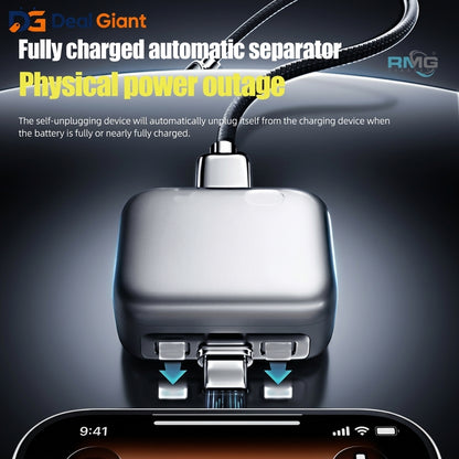 Type-C Smart Auto Stop Charging Adapter – Physical Disconnect Battery Guard with Anti-Overcharge Protection