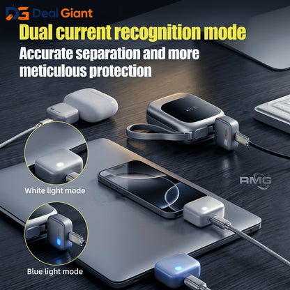 Type-C Smart Auto Stop Charging Adapter – Physical Disconnect Battery Guard with Anti-Overcharge Protection