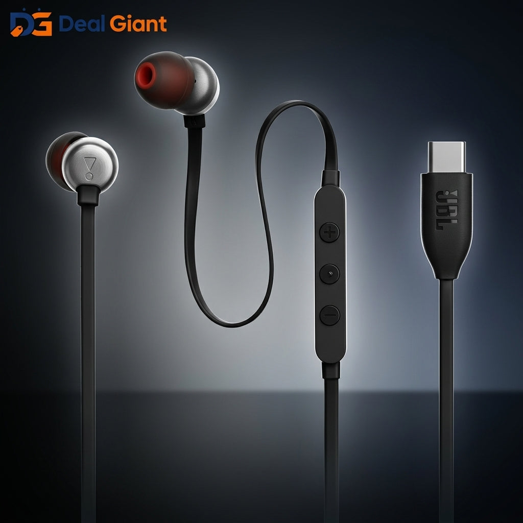 JBL Tune 310C USB Type-C Earphones | Hi-Res Audio | Deep Bass | Built-in Mic | Type-C Wired Earphones | Deal Giant