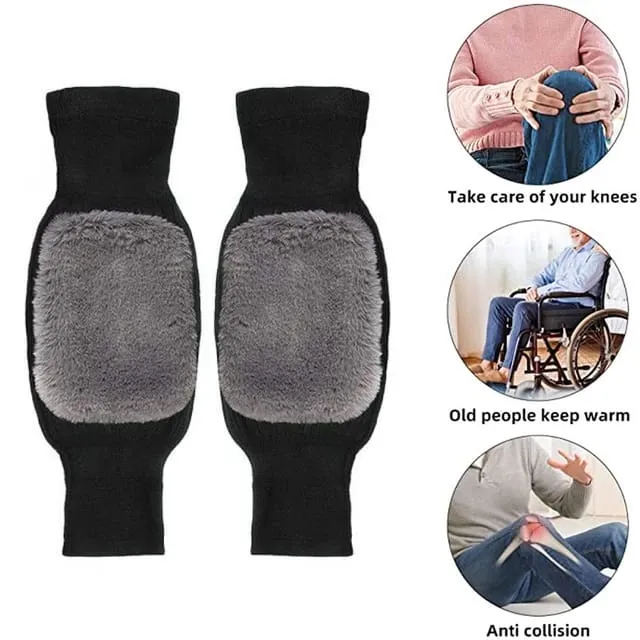 Knee Warm Thick Wool Blend Thermal Pads – Warm Relief & Support (2 Pcs)