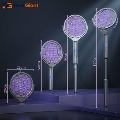 Telescopic Mosquito Swatter Bat | Extendable Electric Bug Zapper Racket | Rechargeable Insect Killer Swatter for Home & Outdoor Use | Powerful Anti Mosquito Fly Killer Device | Deal Giant