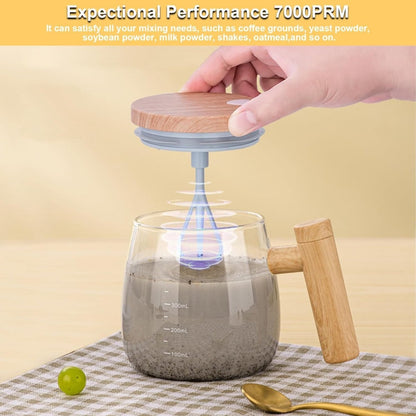 Electric Self Stirring Glass Mug 400ML – Automatic Coffee & Milk Mixer Cup