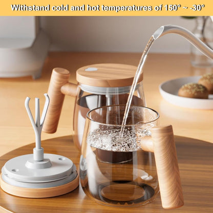 Electric Self Stirring Glass Mug 400ML – Automatic Coffee & Milk Mixer Cup